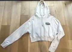 PUMA クロップドパーカー Mホワイト