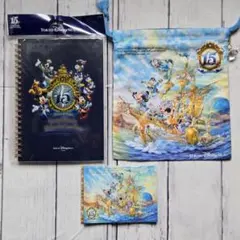 東京ディズニーシー限定 15周年記念ノート&巾着&折り紙メモ