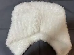 ホワイトファーバケットハット