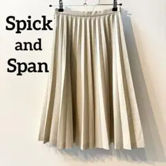 Spick and Span ベージュ プリーツスカート ウール混 S 古着のサムネイル