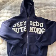 ネイビー フルジップパーカー