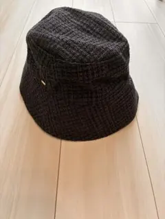 and Cherim ツイード バケットハット ブラック