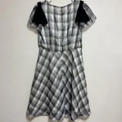 Rew de Rew ギンガムチェック ワンピース 肩リボン
