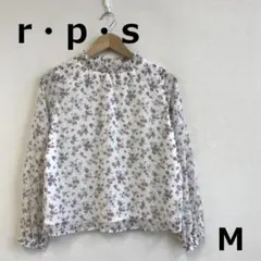 値下 C0922A10【r・p・s】花柄シフォンブラウス