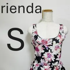 rienda リエンダ ドレス 花柄 ワンピース ノースリーブ S【130F】