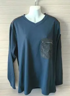 【初期型/廃盤】バートル 4045 長袖Tシャツ ネイビー 3L ワッフル生地のサムネイル