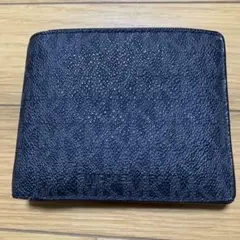 マイケルコースMICHAEL KORS 二つ折り財布 ダークブルー