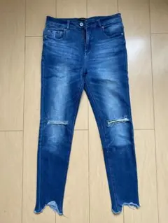 【お値下げ中！】ジーナシスJEANASiS／ダメージスキニーデニム