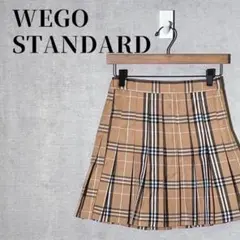 WEGO STANDARD　チェックプリーツミニスカート　サイズL　バックゴム