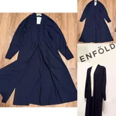 未使用★ENFOLD エンフォルド　ハイツイスト天竺カットソーガウンカーディガンのサムネイル