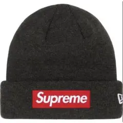 supreme New Era® Box Logo Beanie チャコール