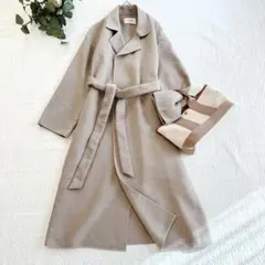 美品✨ FRAY I.D ロングウールリバーコート ベルト グレージュ 人気 F