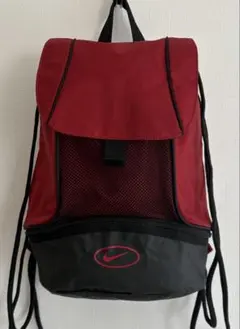 90s old NIKE ナップサック リュック 銀タグ 白タグ レッド 黒