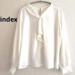 大きいサイズ untitled アンタイトル ボウタイ ブラウス XL 白 長袖