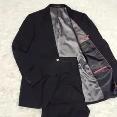 【美品】大きいサイズ ダニエルドッド シャドーストライプ 上下セットスーツ