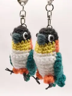 mamo様専用　ズグロシロハラインコ　2羽　あみぐるみ