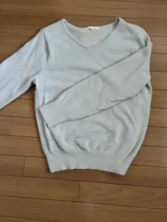 【2/15限定価格】ライトグレーニットセーター Lサイズ