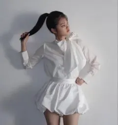 Treat Ürself basic ribbon tie blouse