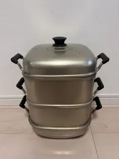 マルハチ印 22cm 角型蒸し器 せいろ 2段　蒸し鍋のサムネイル