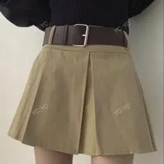 shein YC:YC プリーツスカート ベルト付き
