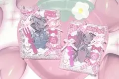 トレカケース ホイップデコ 硬質ケース B8 ピンク ネコ リボン 萌え