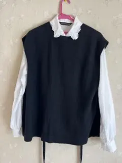 studio CLIP ブラックニットベスト