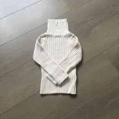 リブ編みタートルネック セーター 80 ベビー服 ニット