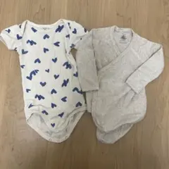 Petit Bateau ハート柄 ベビー肌着 12m