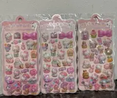 即日発送ハローキティ 立体 シール サンリオ ハローキティ シール 3枚セット