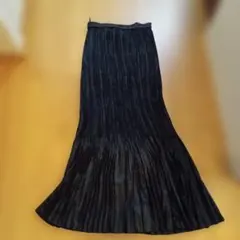 SPECCHIO スペッチオ ブラック シャトルプリーツ ロングスカート