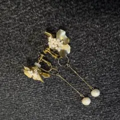 結婚式 前撮り イヤリング ゴールド パール 前撮り アクセサリー　挙式