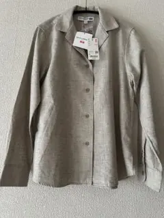 INES DE LA FRESSANGE ベージュ フランネル長袖シャツ S
