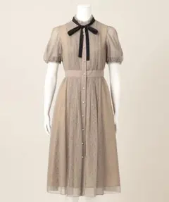 23区 【APPLAUDIR】総レース タックディテール ドレス