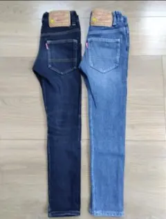 BREEZE　スキニーデニムパンツ　 ダークブルー・ライトブルー