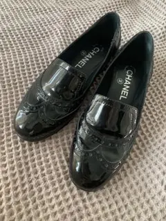 CHANEL エナメルローファー 39size CHANEL エナメル ブラック ローファー