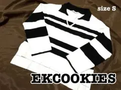 EKCOOKIES Vネック 長袖ポロシャツ　ニット　プルオーバー　Sサイズのサムネイル