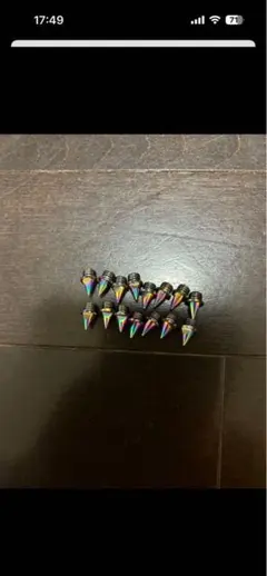 純正ニードルピン 7mm 15本 　虹色　レインボー