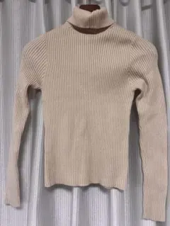 RETROGALLERY リブ編み長袖セーター ベージュ F