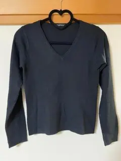 レディース　セーター　長袖　黒　薄手　M