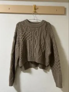 NUGU mecherie ブラウンニット