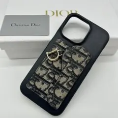 【希少】ディオール iPhoneケース サドル トロッター 紺 Max対応