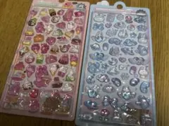 未使用ぷっくり3Ｄシール2種類ボンボンドロップ風ぷくぷくシール