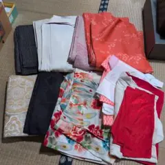 【6月10日迄お値下げ】リメイク用　着物まとめて　着物　羽織　帯　子供祝い着のサムネイル
