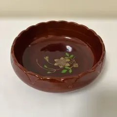 会津塗　春慶塗金蘭ひまわり鉢　菓子器のサムネイル