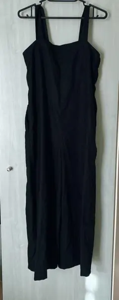 【即日発送】ユニクロ リネンブレンドサロペット S 黒