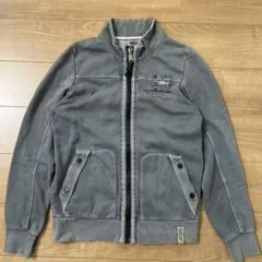 【NAPAPIJRI】カーディガン　長袖　チャック　ブルーグレー　メンズ