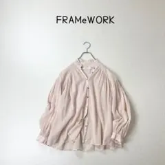専用FRAMeWORK コットンシフォンブラウス　シアーのサムネイル