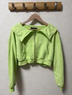 w closet ハーフジップ ショート丈 スウェット トップス 秋服