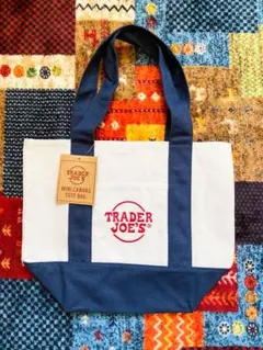 TRADER JOE'S ミニキャンバストートバッグ　ネイビー