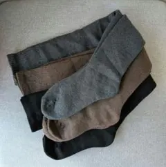 【極暖】裏起毛 ニーハイソックス 3足セット 冬 防寒 冷え対策 厚手